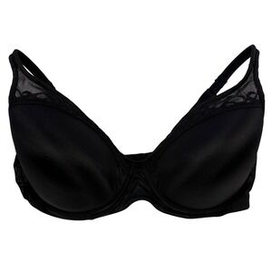 Soma Black Molded Underwire Bra with Lace Accents